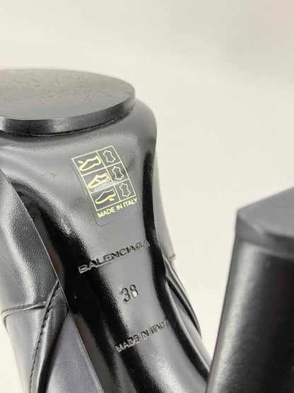 Pre - loved BALENCIAGA Blue & Black Size EU 38 Ankle Boots at Reems Closet