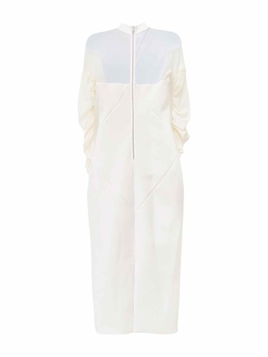 Pre - loved BALENCIAGA Bodycon Off - white Midi Dress at Reems Closet