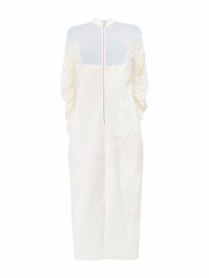 Pre - loved BALENCIAGA Bodycon Off - white Midi Dress at Reems Closet