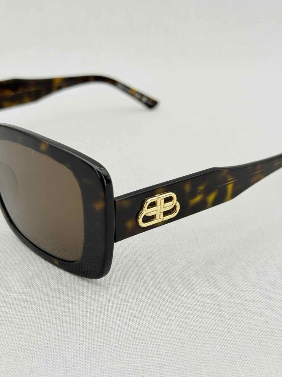 Pre - loved BALENCIAGA Brown Leopard Sunglasses at Reems Closet