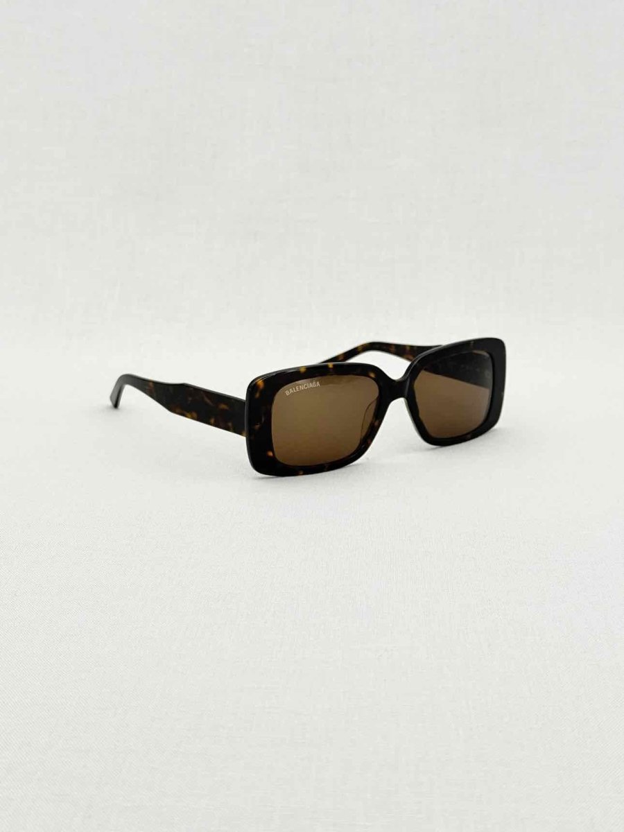 Pre - loved BALENCIAGA Brown Leopard Sunglasses at Reems Closet