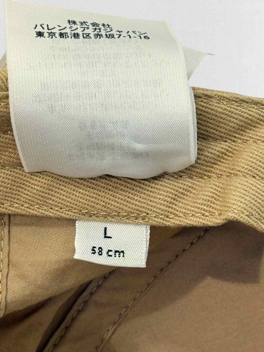 Pre - loved BALENCIAGA Brown Logo Embroidered Cap at Reems Closet