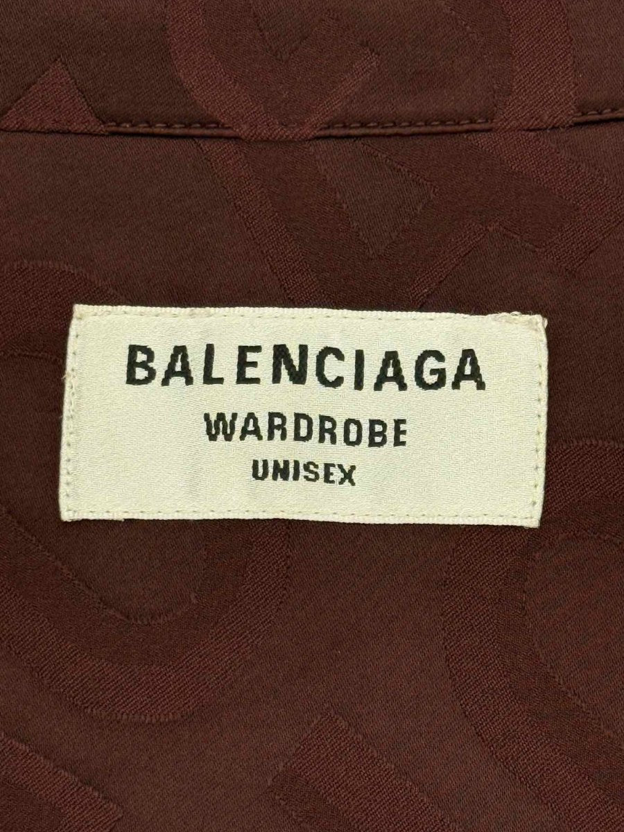 Pre - loved BALENCIAGA Burgundy Jacquard Size US 8 Shirt at Reems Closet