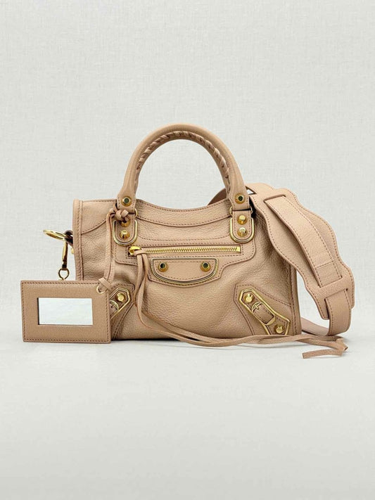 Pre - loved BALENCIAGA City Beige Top Handle at Reems Closet