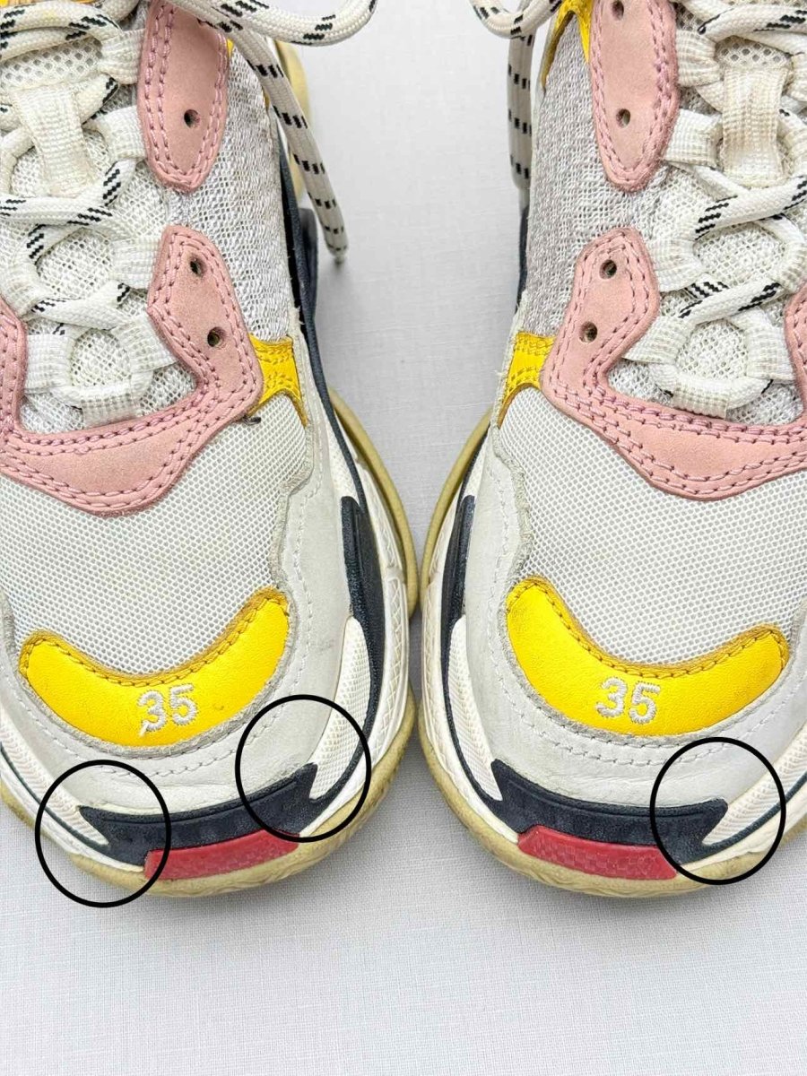 Pre-loved BALENCIAGA Cream Multicolor Size EU 35 Sneakers at Reems Closet