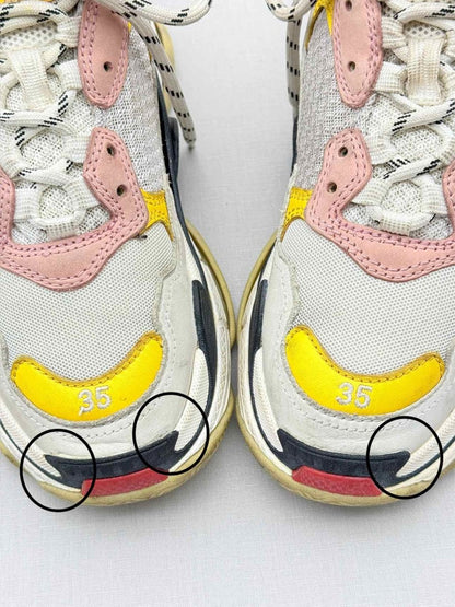 Pre-loved BALENCIAGA Cream Multicolor Size EU 35 Sneakers at Reems Closet