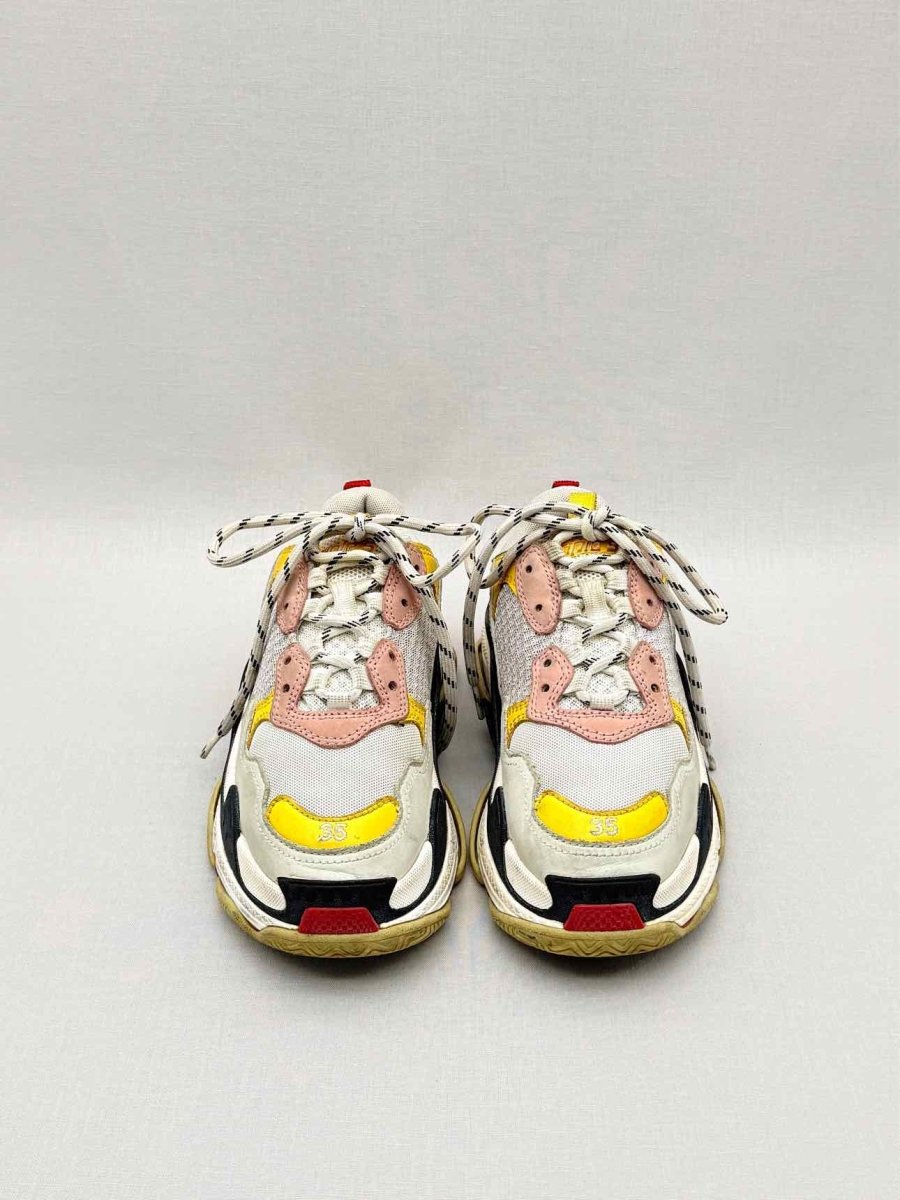 Pre-loved BALENCIAGA Cream Multicolor Size EU 35 Sneakers at Reems Closet