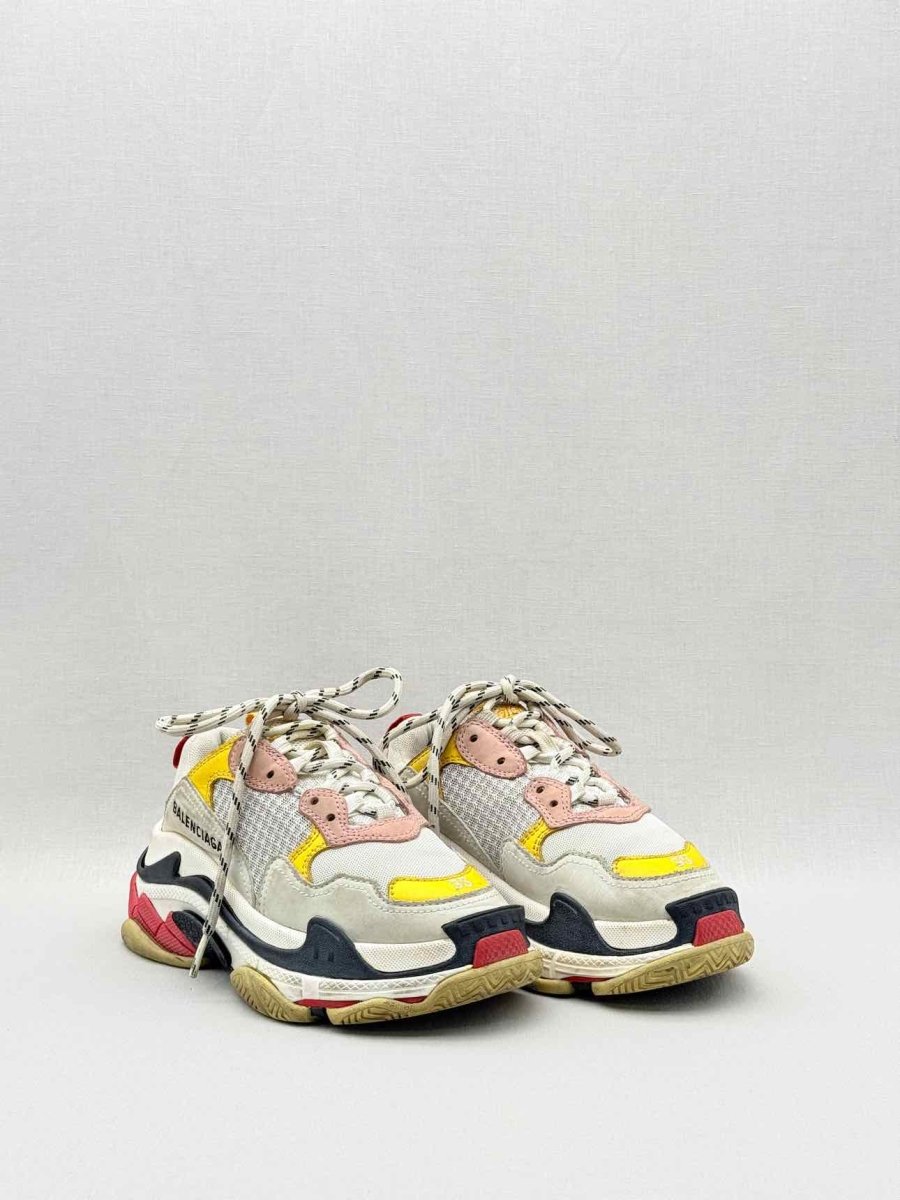 Pre-loved BALENCIAGA Cream Multicolor Size EU 35 Sneakers at Reems Closet