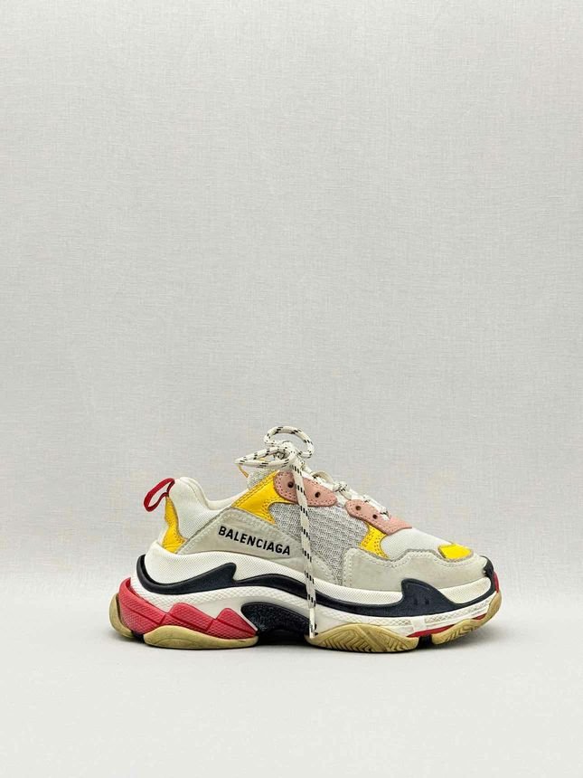 Pre-loved BALENCIAGA Cream Multicolor Size EU 35 Sneakers at Reems Closet