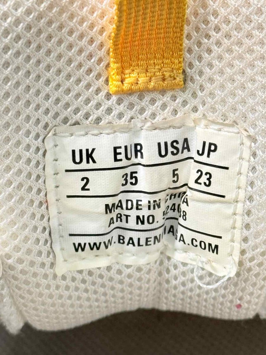 Pre-loved BALENCIAGA Cream Multicolor Size EU 35 Sneakers at Reems Closet
