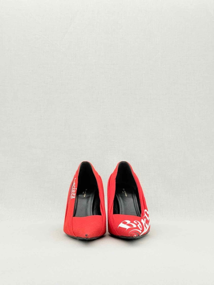 Pre - loved BALENCIAGA Crepe Knife Red Size EU 37.5 Pumps at Reems Closet
