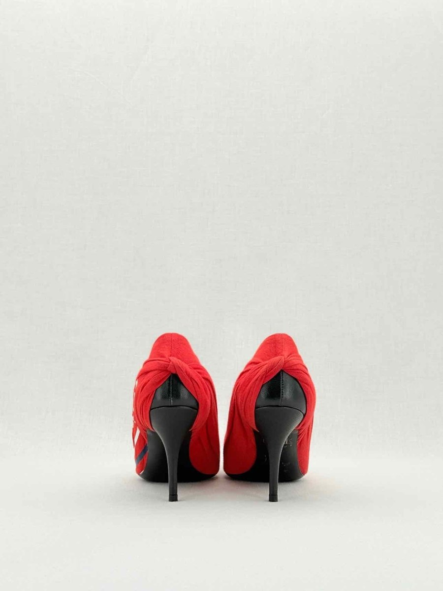 Pre - loved BALENCIAGA Crepe Knife Red Size EU 37.5 Pumps at Reems Closet