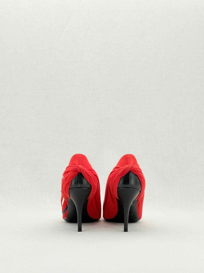 Pre - loved BALENCIAGA Crepe Knife Red Size EU 37.5 Pumps at Reems Closet