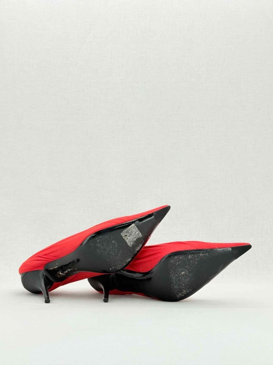 Pre - loved BALENCIAGA Crepe Knife Red Size EU 37.5 Pumps at Reems Closet