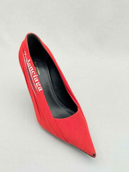 Pre - loved BALENCIAGA Crepe Knife Red Size EU 37.5 Pumps at Reems Closet