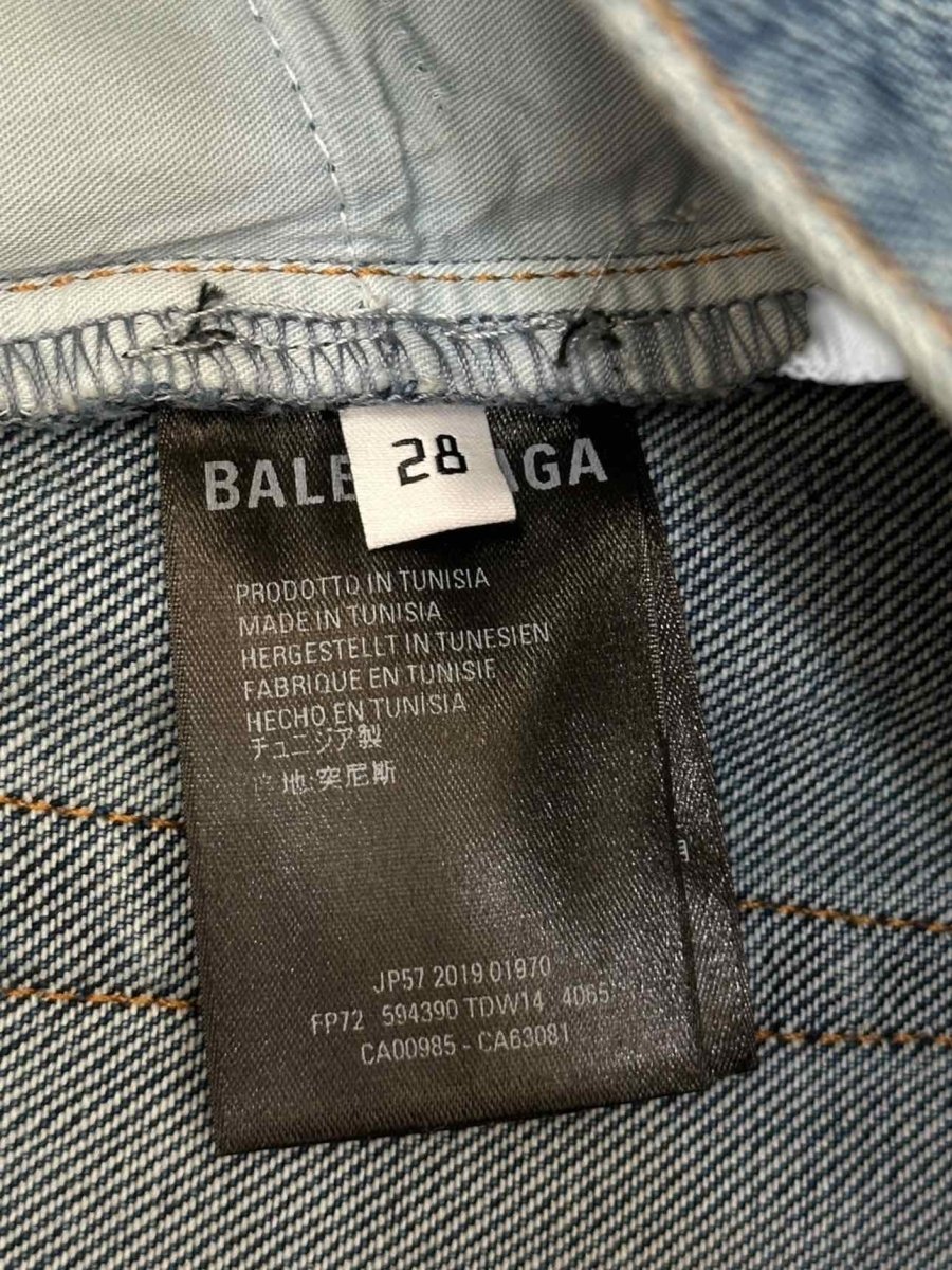 Pre - loved BALENCIAGA Flared Blue Jeans at Reems Closet