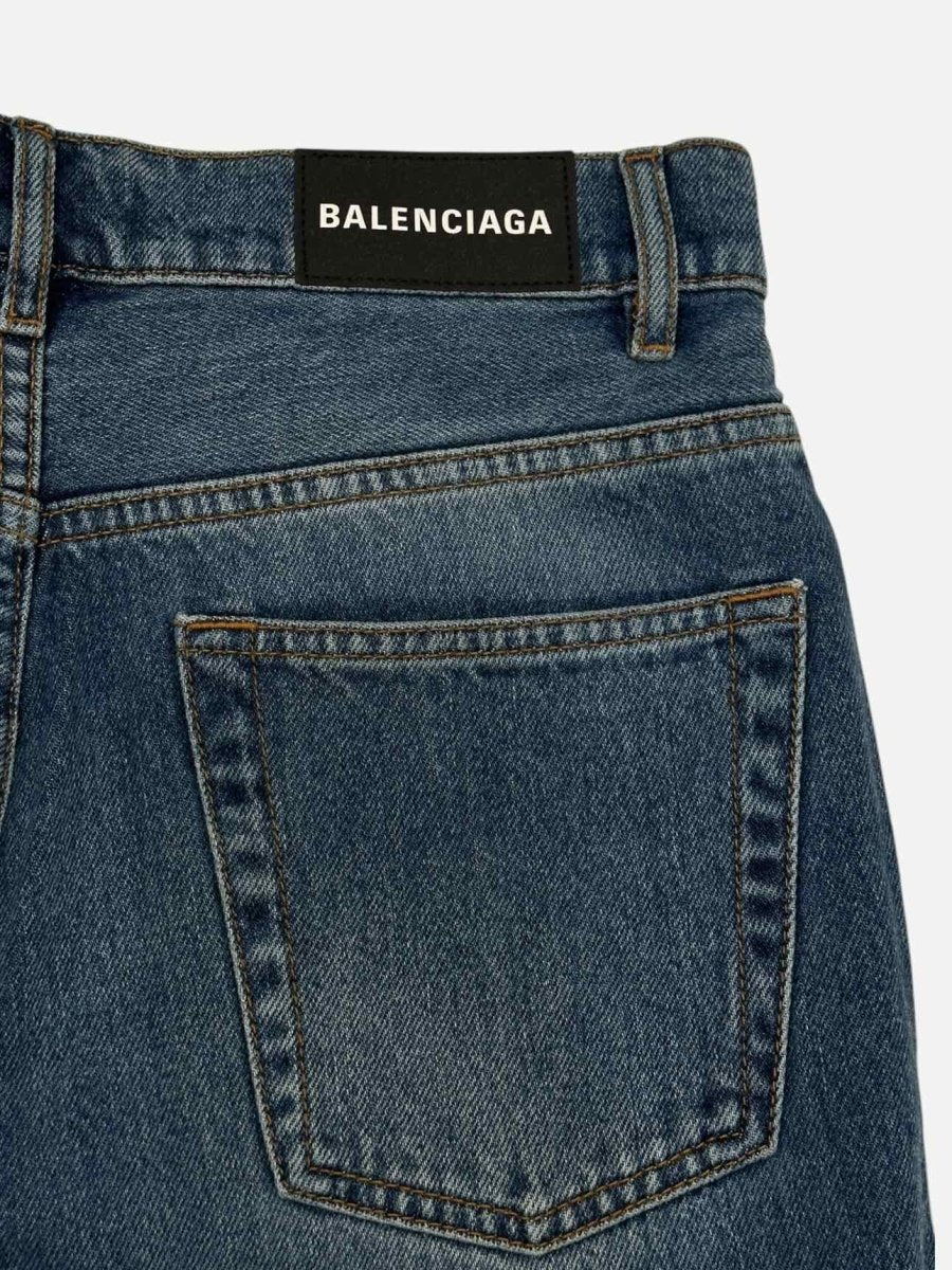 Pre - loved BALENCIAGA Flared Blue Jeans at Reems Closet