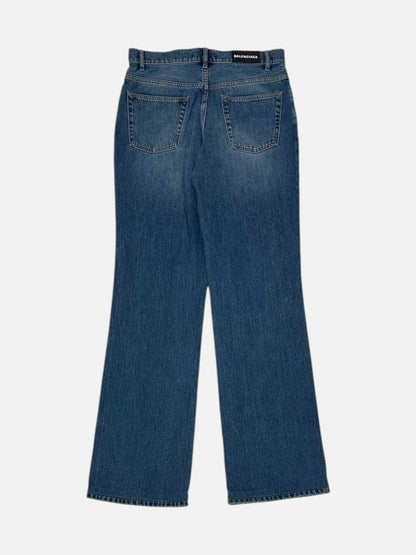 Pre - loved BALENCIAGA Flared Blue Jeans at Reems Closet