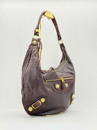 Pre - loved BALENCIAGA GGH Brown Hobo bag at Reems Closet