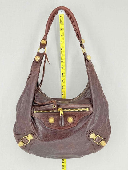 Pre - loved BALENCIAGA GGH Brown Hobo bag at Reems Closet