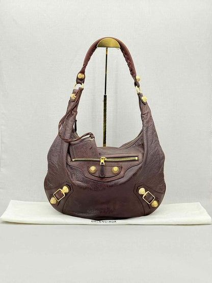 Pre - loved BALENCIAGA GGH Brown Hobo bag at Reems Closet