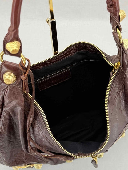 Pre - loved BALENCIAGA GGH Brown Hobo bag at Reems Closet