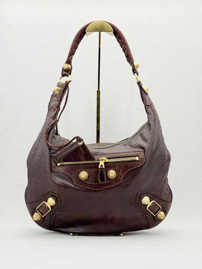 Pre - loved BALENCIAGA GGH Brown Hobo bag at Reems Closet