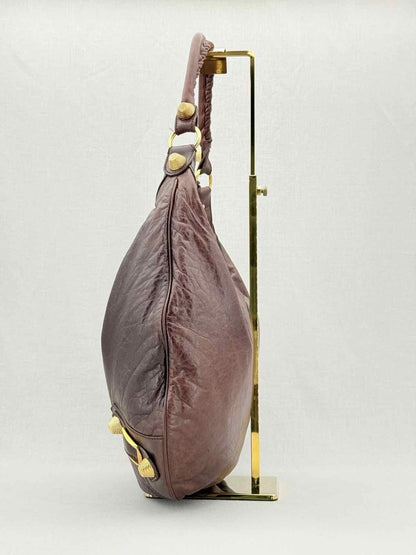 Pre - loved BALENCIAGA GGH Brown Hobo bag at Reems Closet
