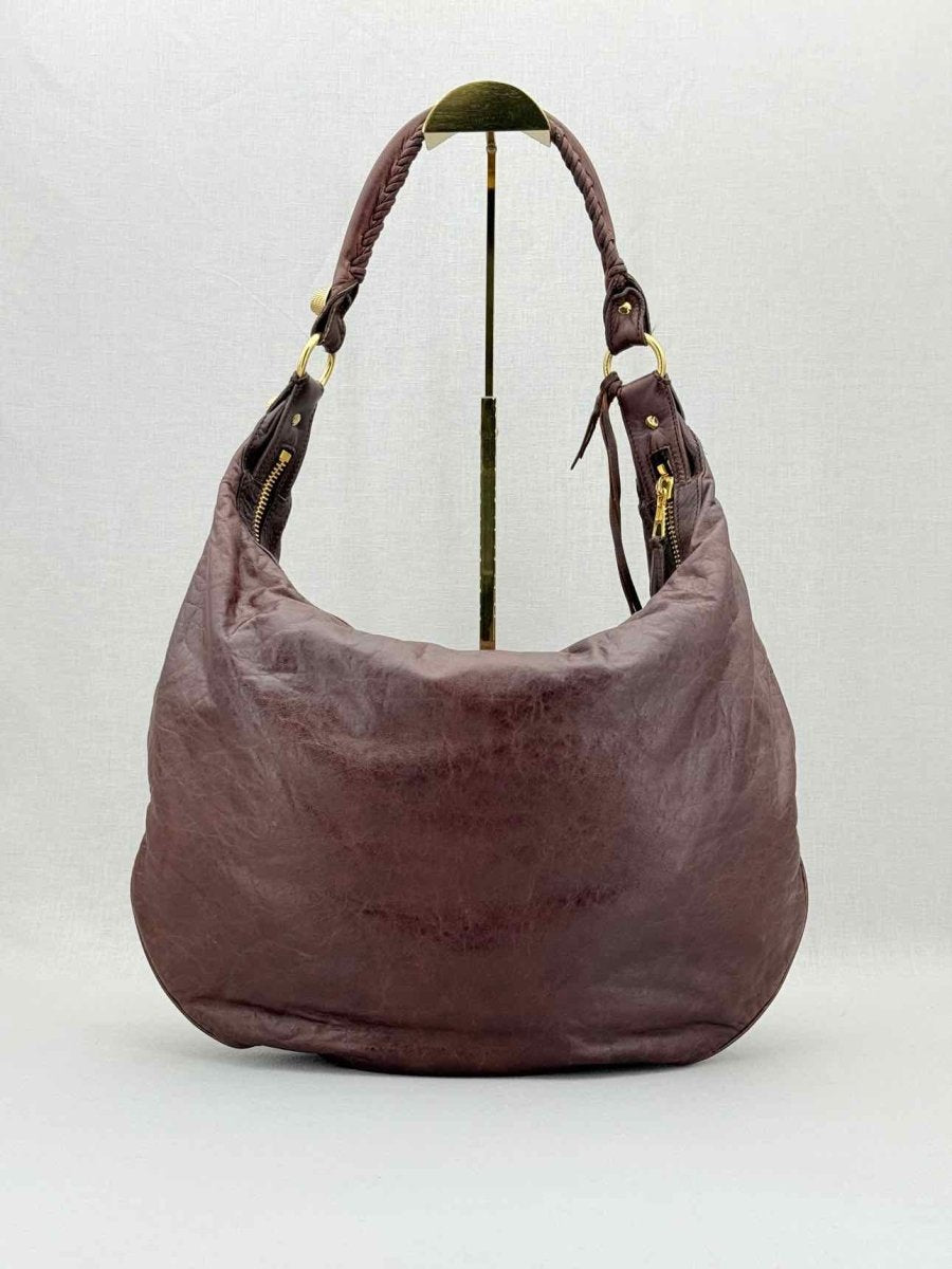 Pre - loved BALENCIAGA GGH Brown Hobo bag at Reems Closet