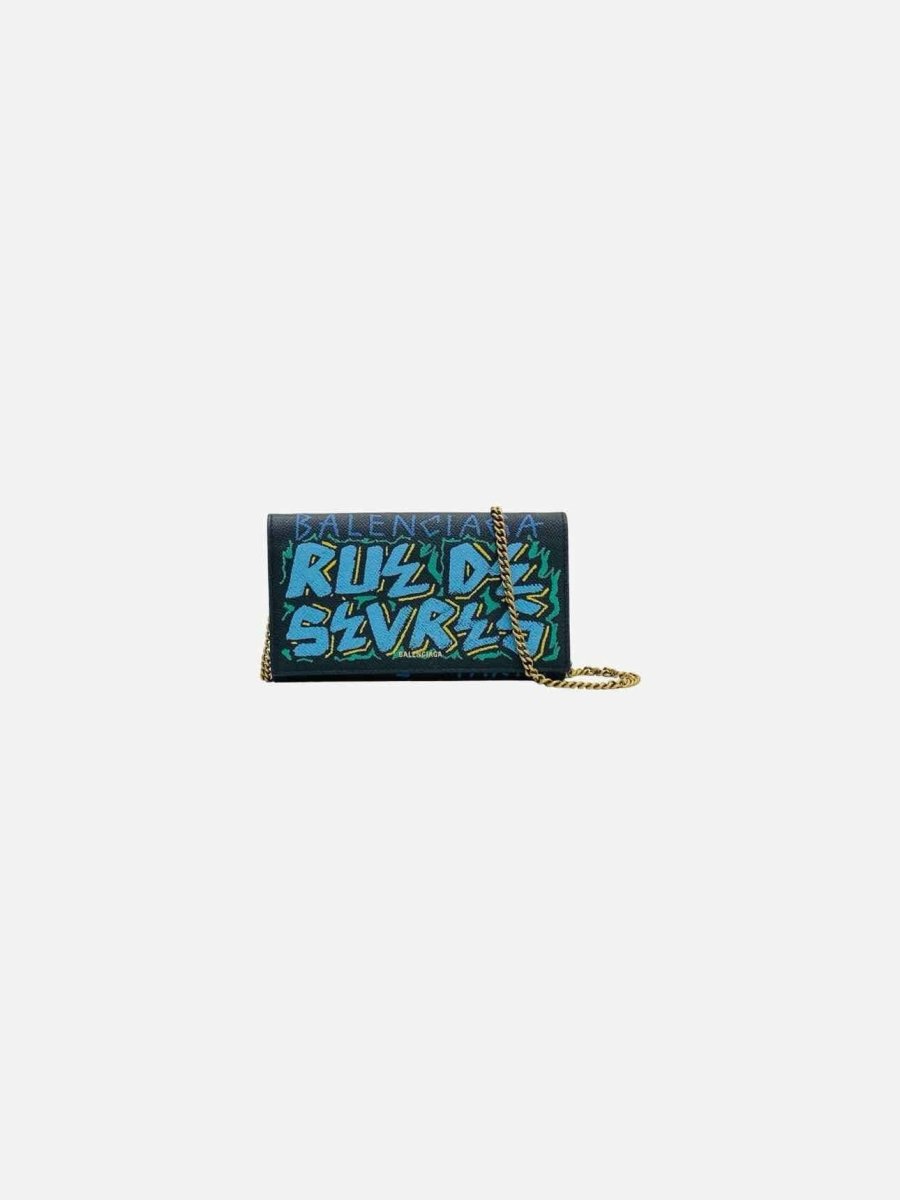 Pre - loved BALENCIAGA Graffiti Black Multicolor Shoulder Bag at Reems Closet