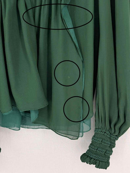 Pre-loved BALENCIAGA Green Size US 0 Blouse at Reems Closet