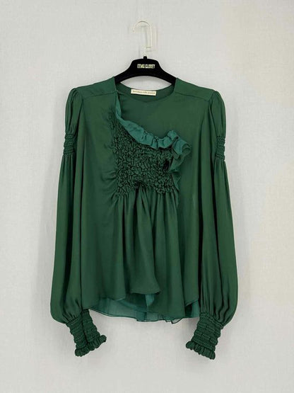 Pre-loved BALENCIAGA Green Size US 0 Blouse at Reems Closet