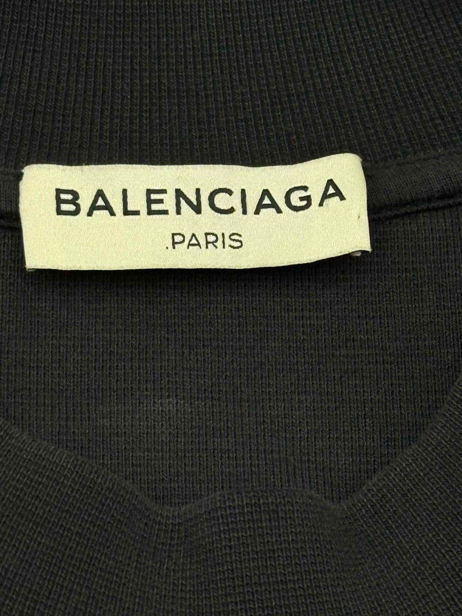 Pre - loved BALENCIAGA Jumper Black Logo Size Small Short Dress at Reems Closet