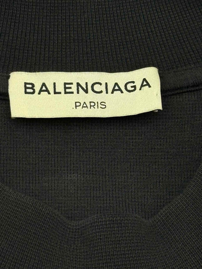 Pre - loved BALENCIAGA Jumper Black Logo Size Small Short Dress at Reems Closet
