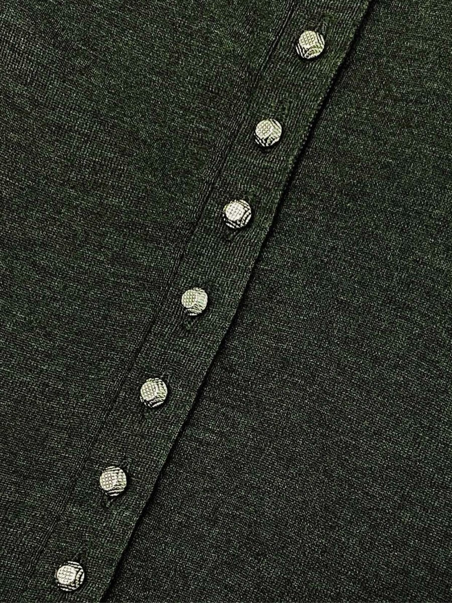 Pre - loved BALENCIAGA KNITS Khaki Size US 4 Cardigan at Reems Closet