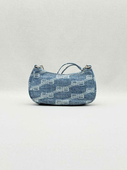 Pre - loved BALENCIAGA Le Cagole Blue Logo Shoulder Bag at Reems Closet