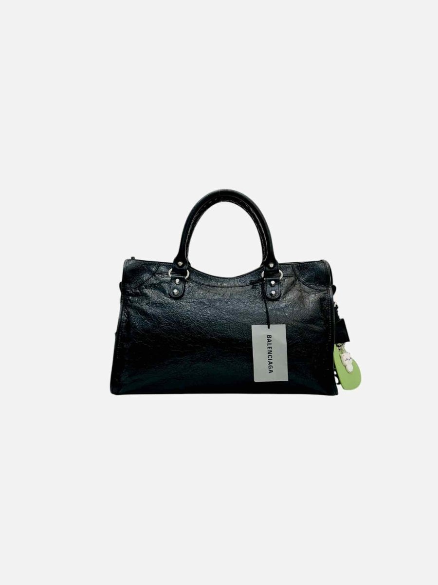 Pre - loved BALENCIAGA Le City Black Top Handle at Reems Closet