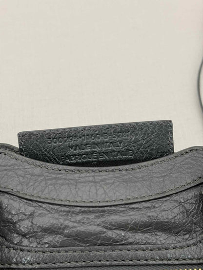 Pre - loved BALENCIAGA Le City Dark Grey Top Handle at Reems Closet