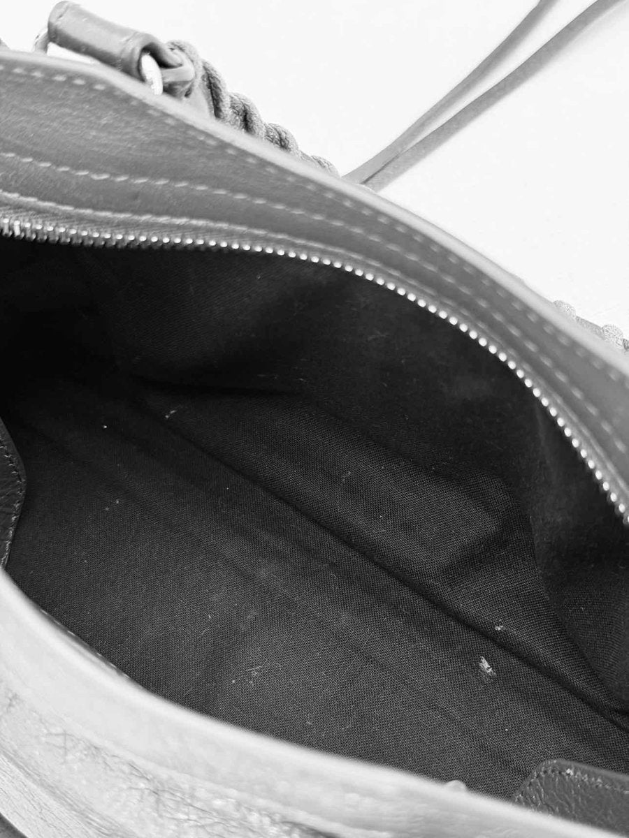 Pre - loved BALENCIAGA Le City Dark Grey Top Handle at Reems Closet