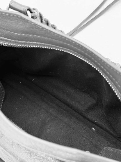 Pre - loved BALENCIAGA Le City Dark Grey Top Handle at Reems Closet