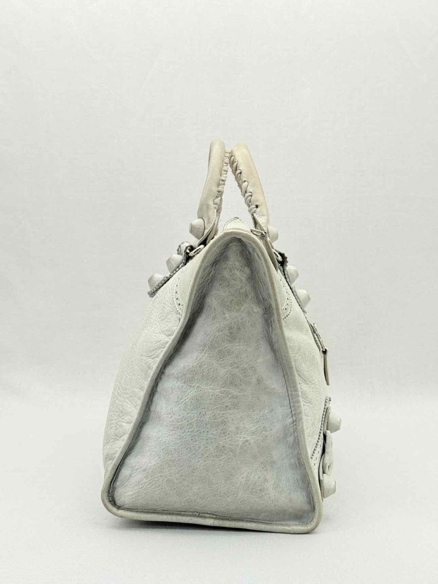 Pre - loved BALENCIAGA Le City Silver Top Handle at Reems Closet