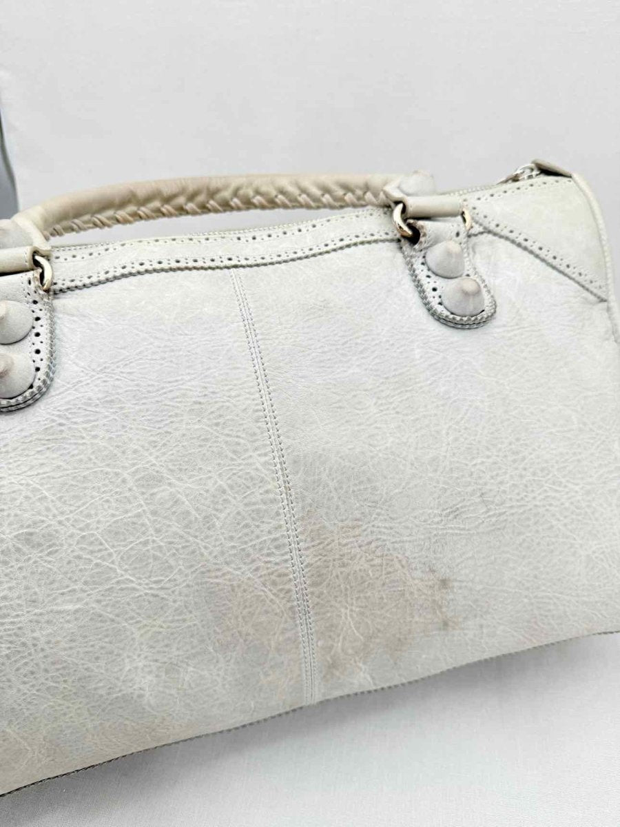 Pre - loved BALENCIAGA Le City Silver Top Handle at Reems Closet