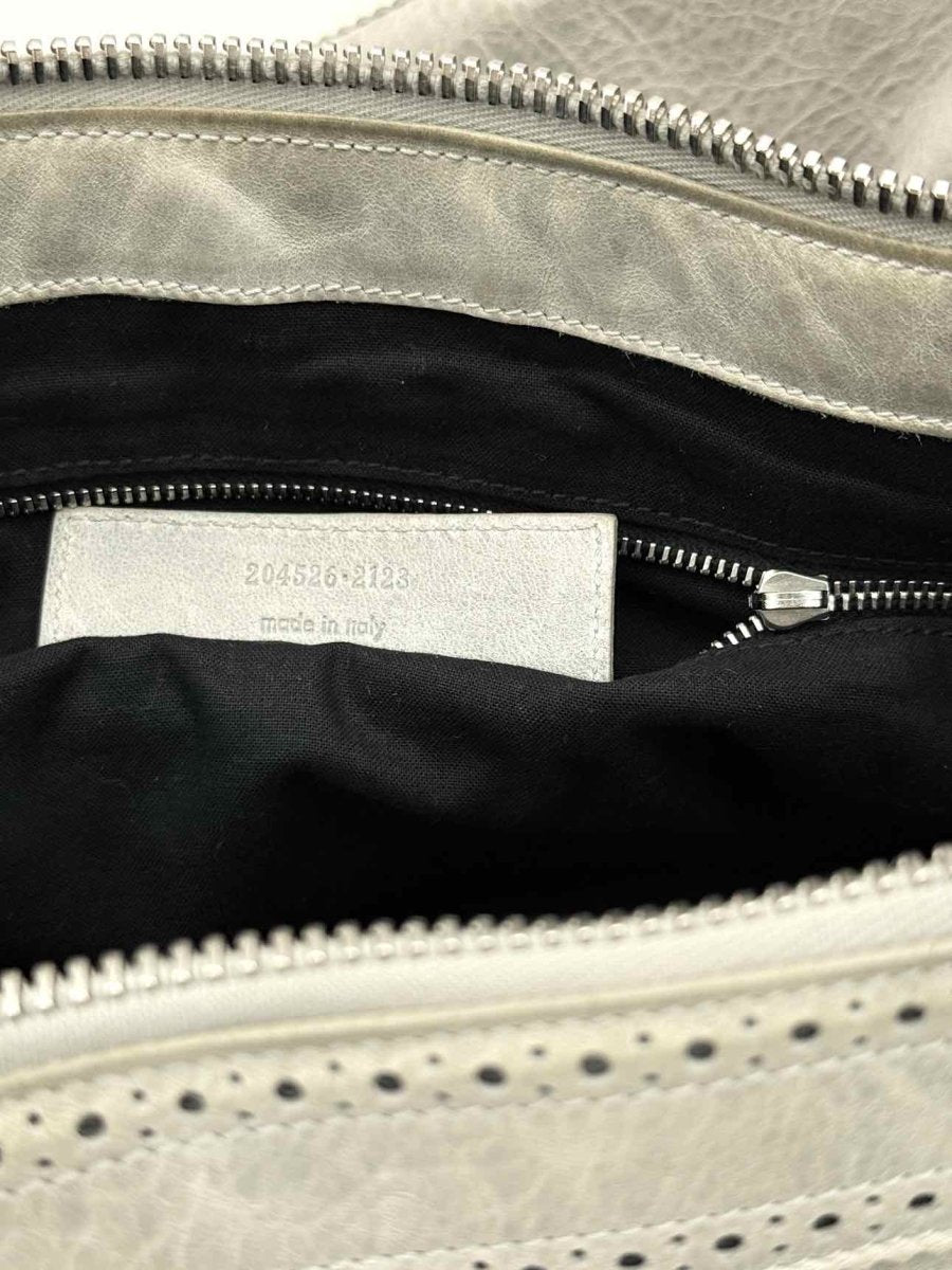 Pre - loved BALENCIAGA Le City Silver Top Handle at Reems Closet