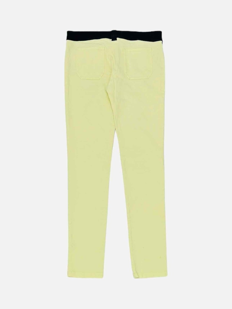 Pre - loved BALENCIAGA Lime Green & Black Pants at Reems Closet