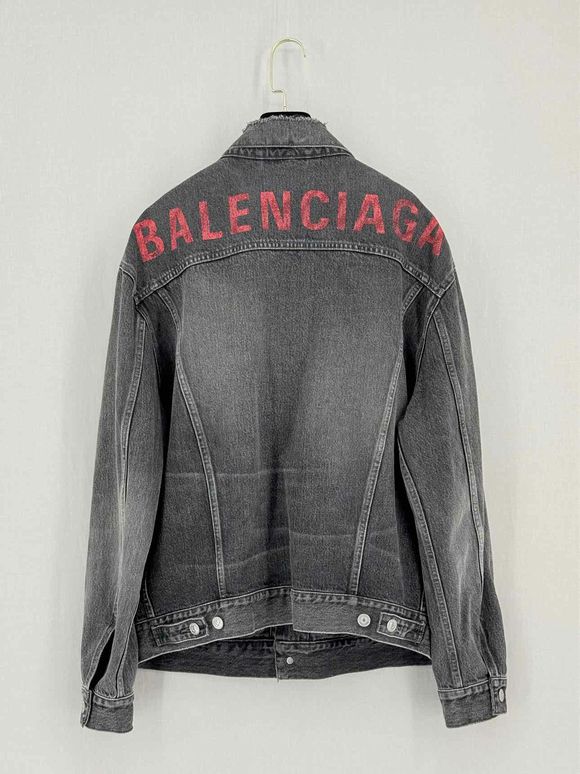 Pre - loved BALENCIAGA Logo Vintage - Grey Size US 2 Jacket at Reems Closet