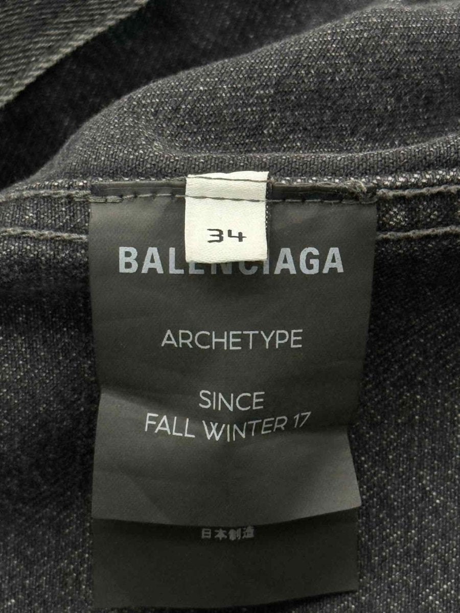 Pre - loved BALENCIAGA Logo Vintage - Grey Size US 2 Jacket at Reems Closet