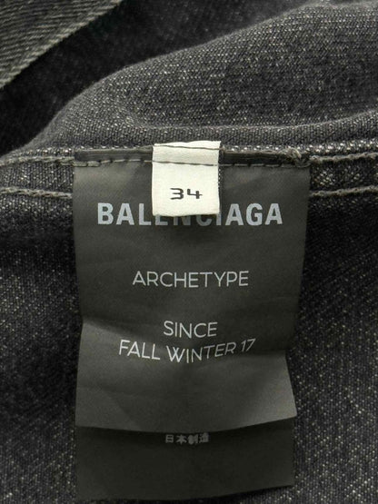 Pre - loved BALENCIAGA Logo Vintage - Grey Size US 2 Jacket at Reems Closet