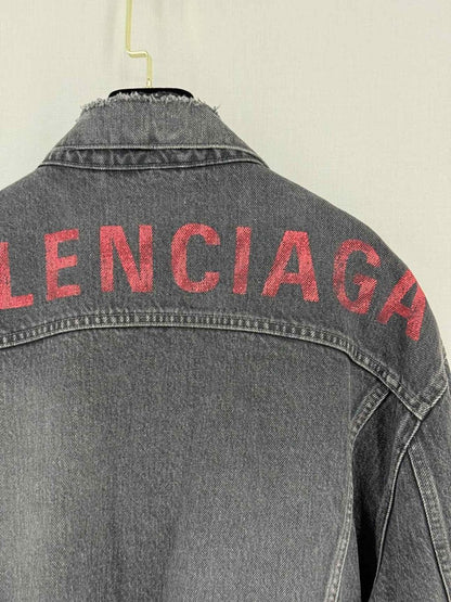 Pre - loved BALENCIAGA Logo Vintage - Grey Size US 2 Jacket at Reems Closet