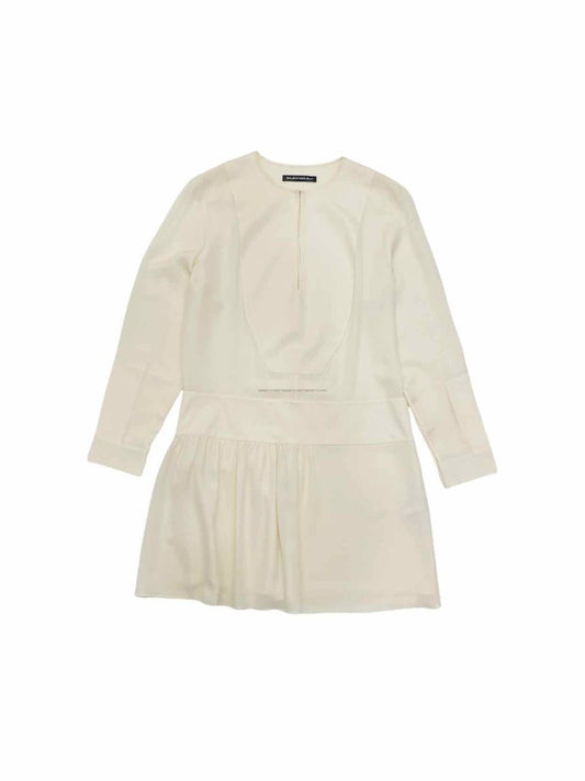 Pre-loved BALENCIAGA Longsleeved Cream Mini Dress from Reems Closet