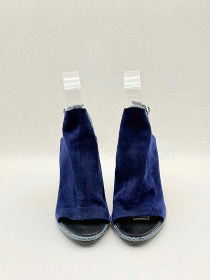 Pre - loved BALENCIAGA Navy Blue Size EU 37 Heeled Sandals at Reems Closet